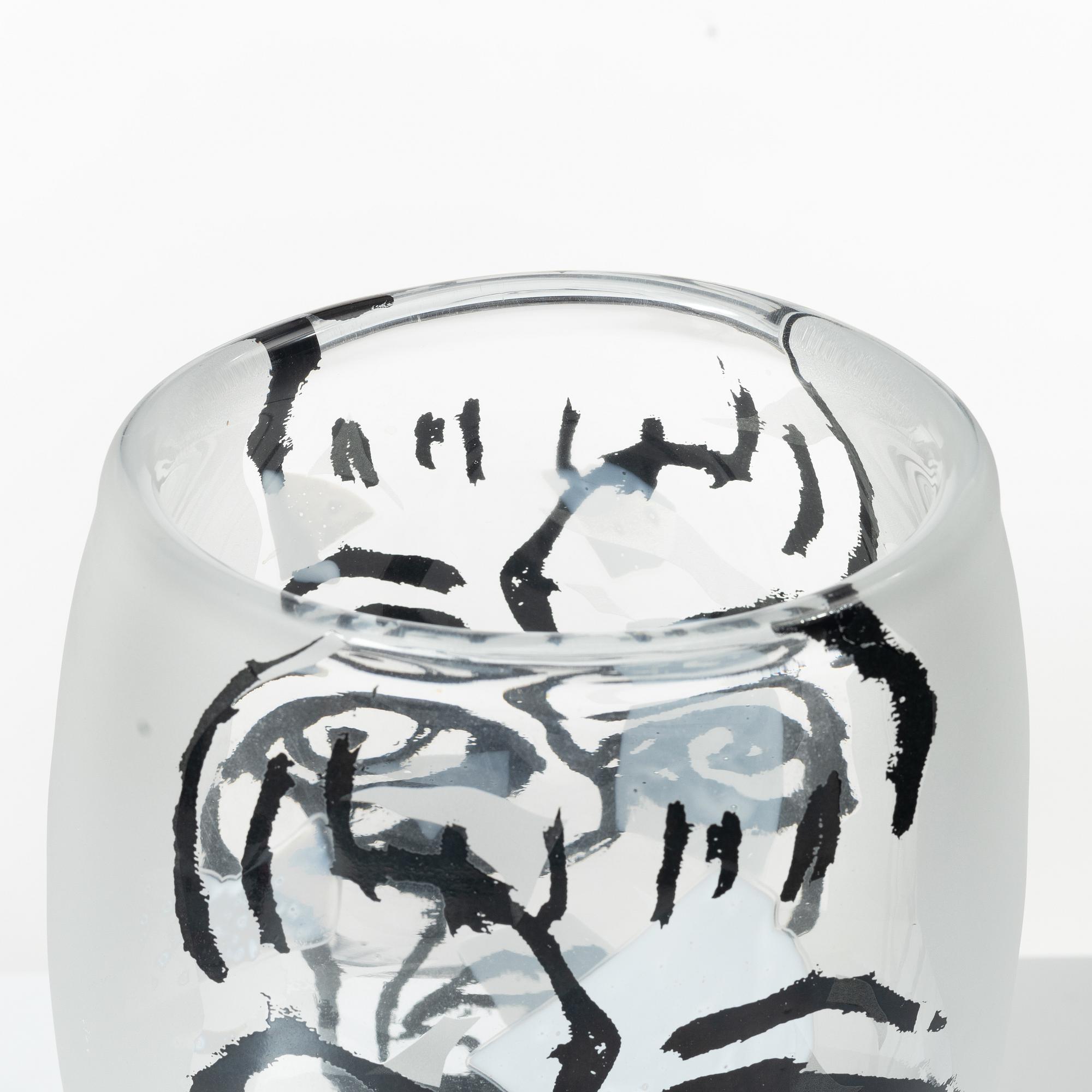 Marianne Lindberg De Geer, a glass vase, Kosta Boda, ed. 8/30.
