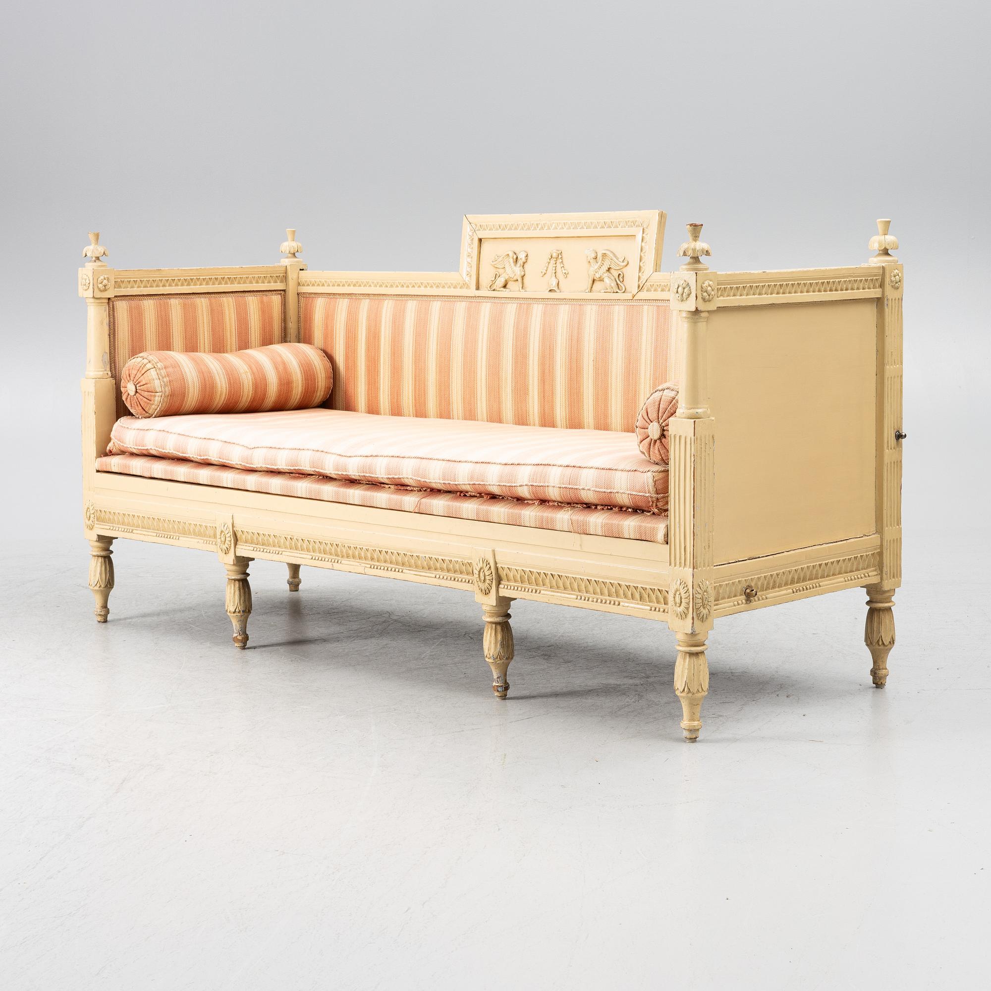 Sofa, late Gustavian, early 19th century.