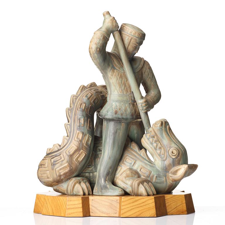 Gunnar Nylund, a unique stoneware sculpture, Rörstrand, Sweden.