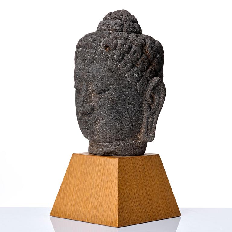 A Borobodur style Head of Buddha, Java.