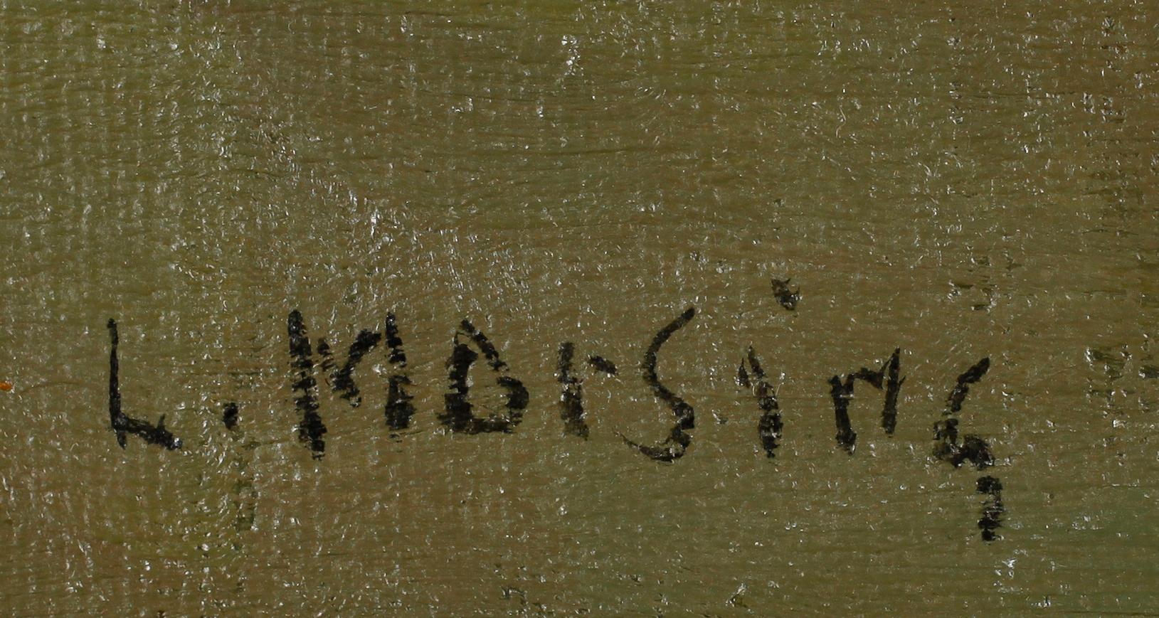 LEOPOLD MORSING, olja på pannå, signerad.