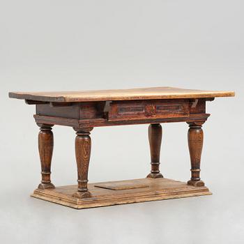 A Swedish baroque pine table, circa 1700.