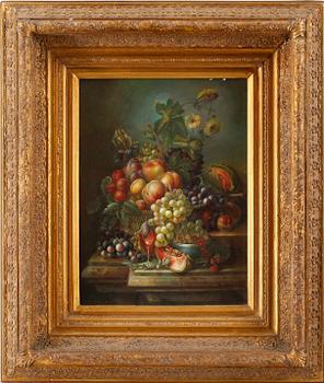 OKÄND KONSTNÄR, olja på pannå, otydligt signerad, 1900-talets andra hälft.