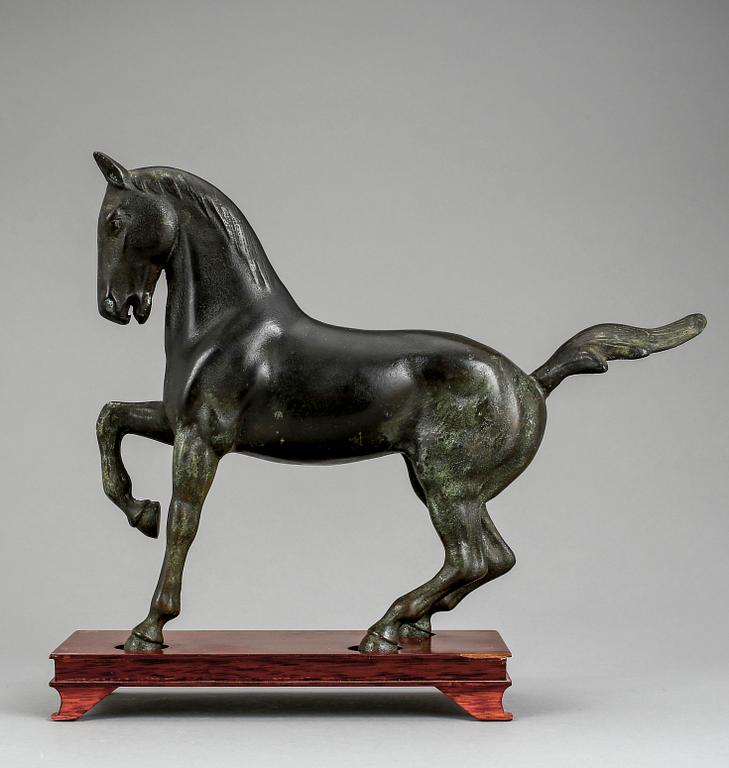 SKULPTUR, patinerad metall, 1900-tal.