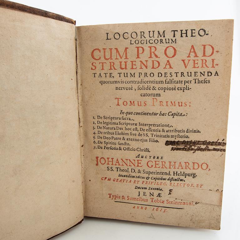 Johann Gerhard, "Locorum Theologicorum...", 9 books in 8 volumes, 1615-22.