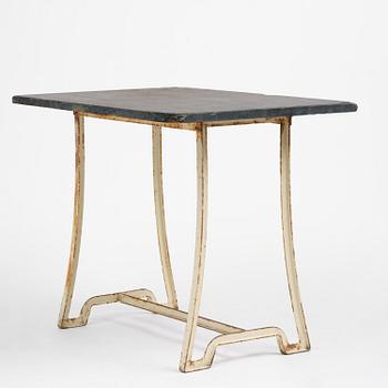 Carl Hörvik, a garden furniture set, a table and four chairs, possibly produced by Thulins vagnfabrik, Skillingaryd, Sweden.