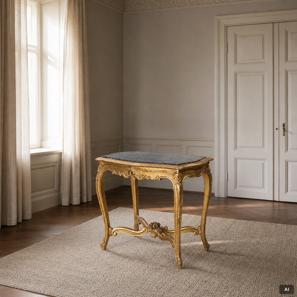 Table, Rococo style, circa 1900.