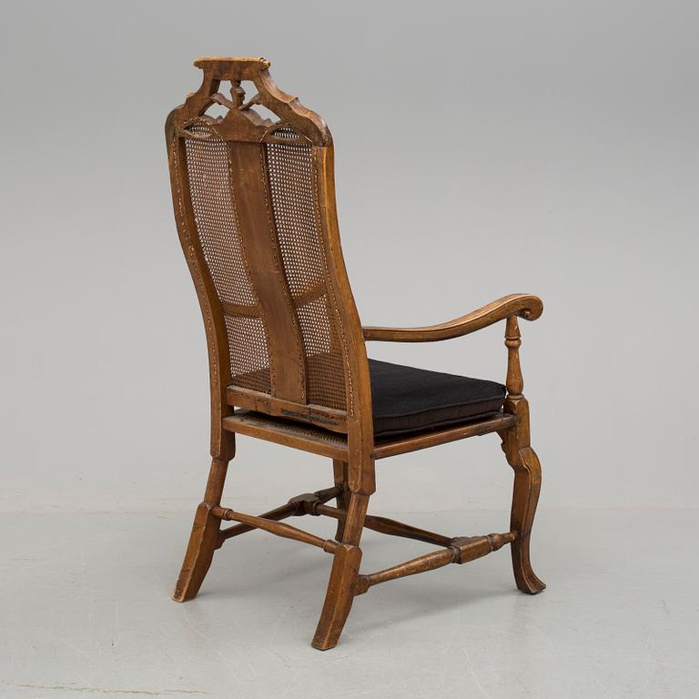 KARMSTOL, senbarockstil, 1800-tal.