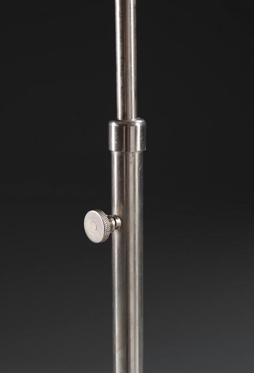 An Uno Åhrén white metal floor lamp, Svenskt Tenn, early 1930's.