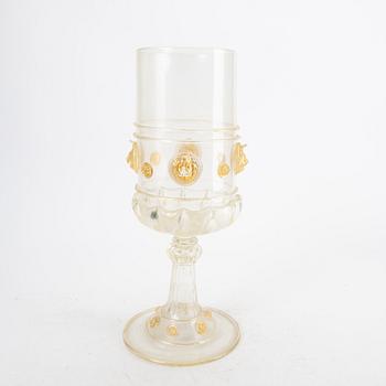 An Italian glass goblet mid 1900s.