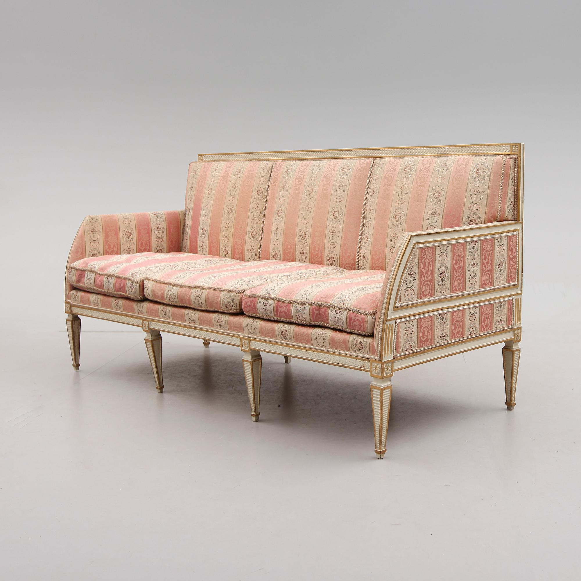 SOFFA, gustaviansk stil, 1800-/1900-tal.