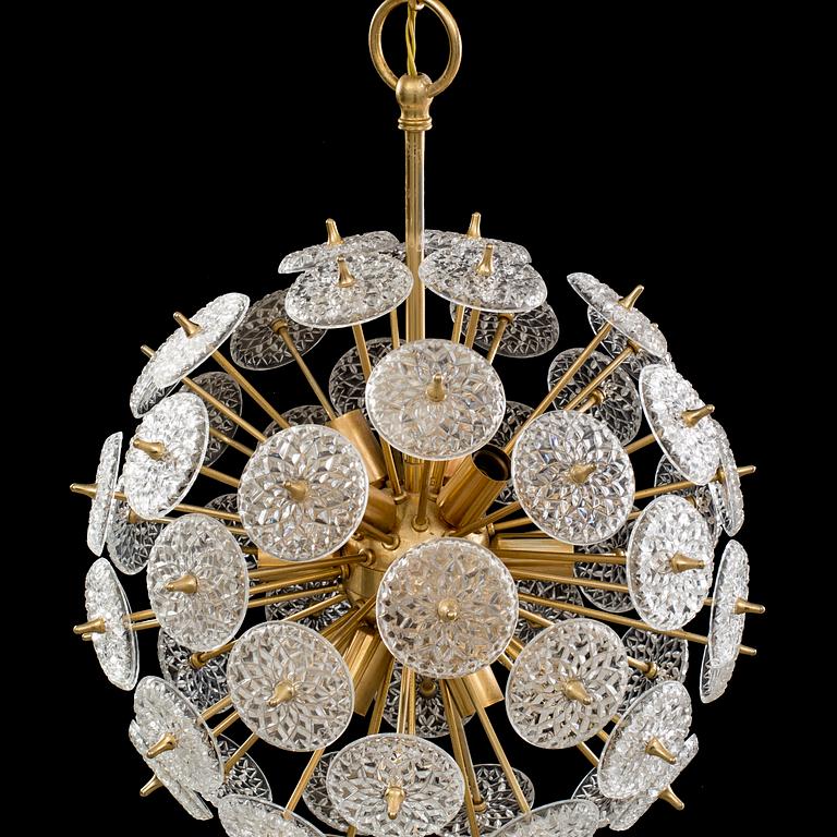 A CEILING LAMP BY VAL SAINT LAMBERT MID 20TH CENTURY.