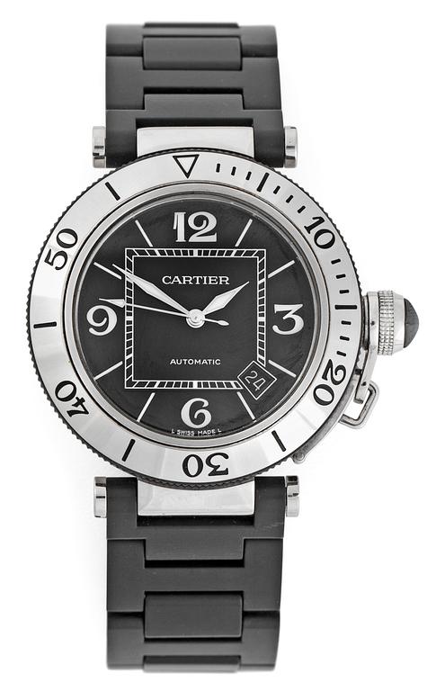 A Cartier 'Pasha' gentleman's wrist watch, c. 2005.