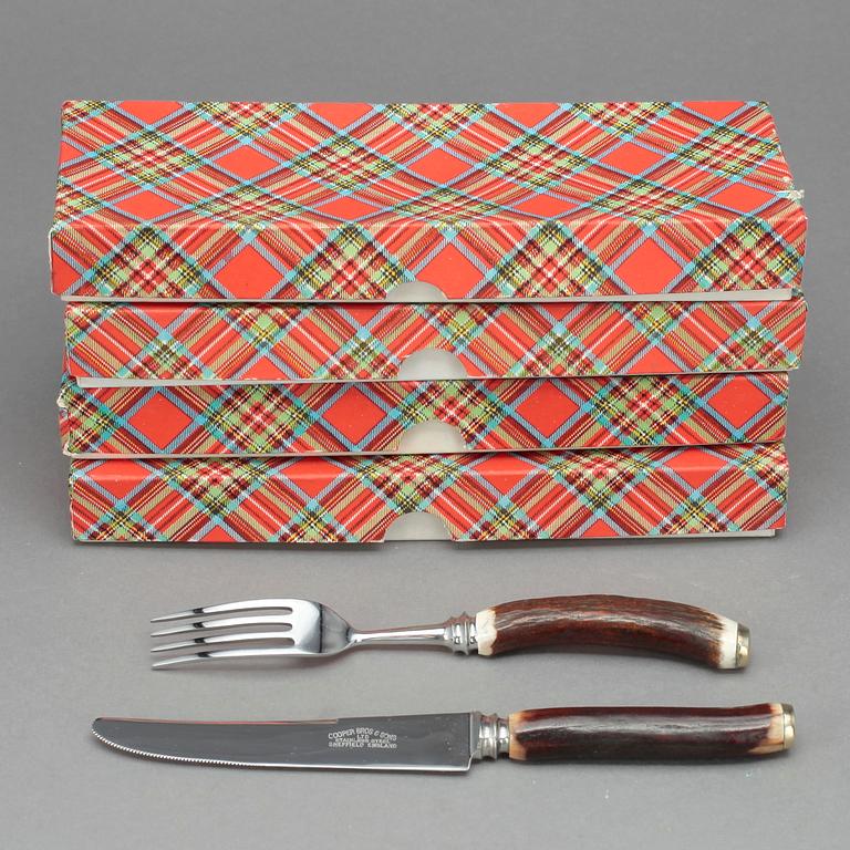 BESTICK, metall och horn, 1950-tal.