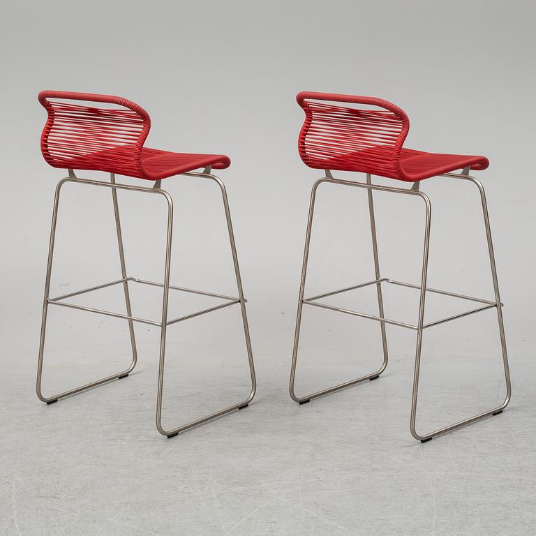 VERNER PANTON, seven 'Panton One'/'Tivoli' bar stools from Montana, Denmark.