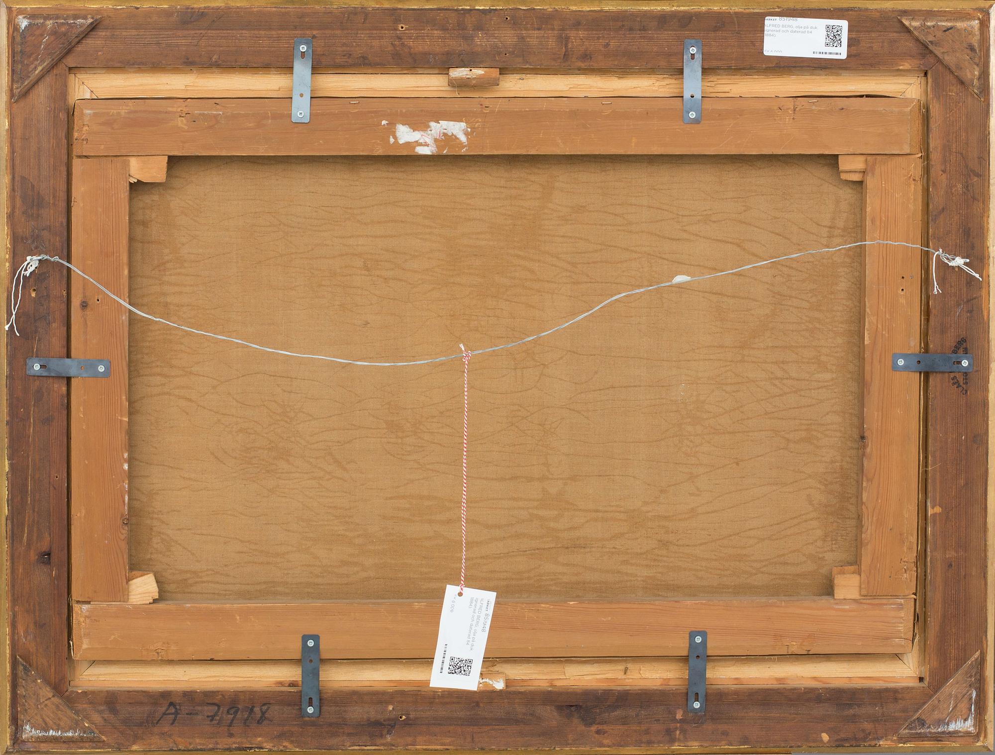 ALFRED BERG, olja på duk,  signerad och daterad 84 (1884).