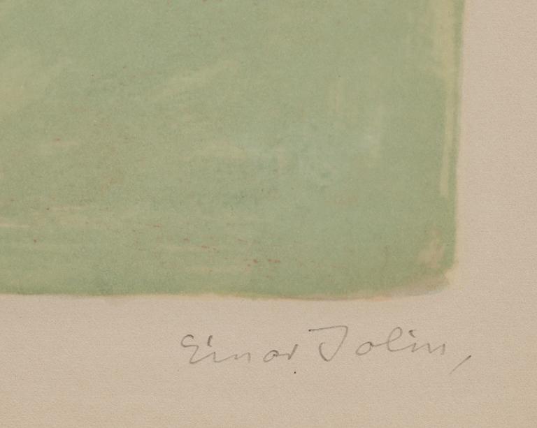EINAR JOLIN, färglitografi, signerad och numrerad 1//250.