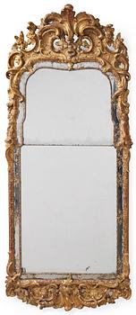 43. A Swedish 18th century Rococo mirror.