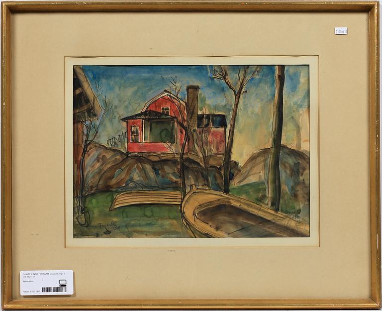 EINAR FORSETH, gouache, sign o dat 1929.
