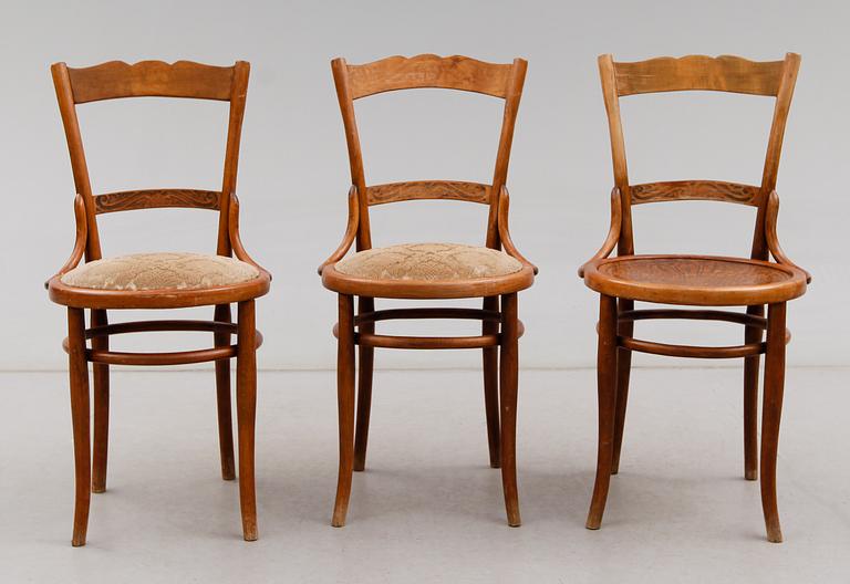 STOLAR, 3 st, Thonetmodell, J & J Kohn, 1900-talets början.