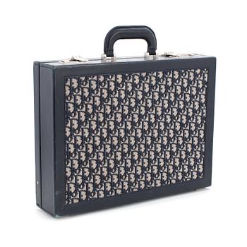 291. CHRISTIAN DIOR, a blue monogram canvas brief case.