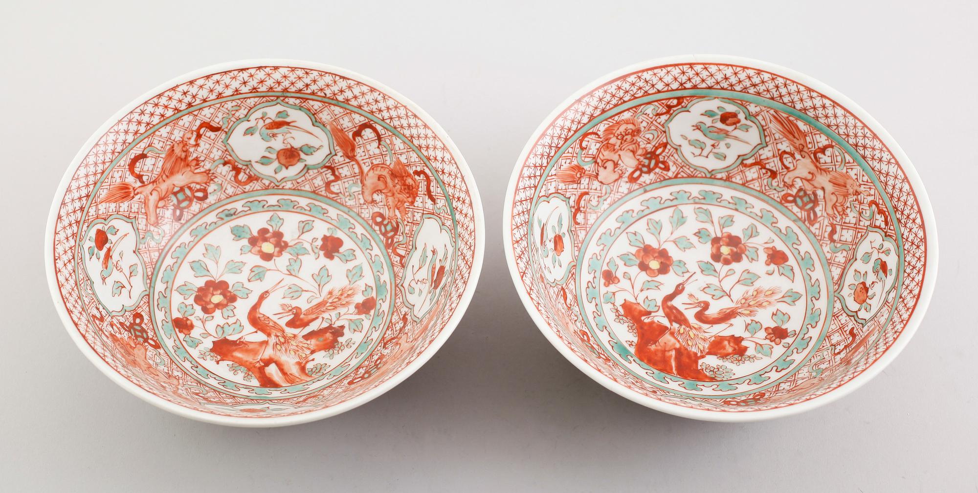 SKÅLAR, 1 par, porslin, Japan, 1900-talets mitt.
