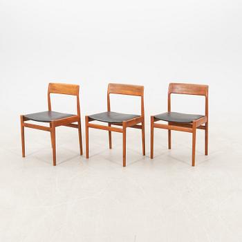 Chairs 3 pcs mid-20th century Norgaard's Furniture Factory Denmark.