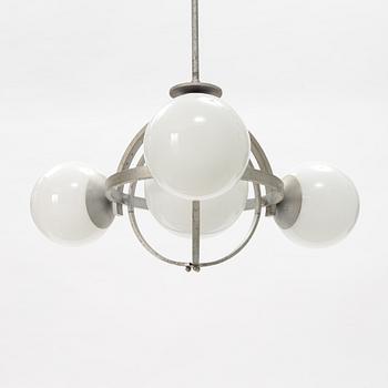 A glass ceiling light, mid 20th Century.