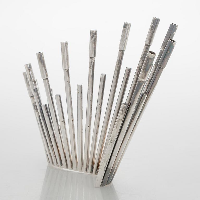 Carl F. Christiansen, candelabrum, silver-plated, Denmark 1960s.