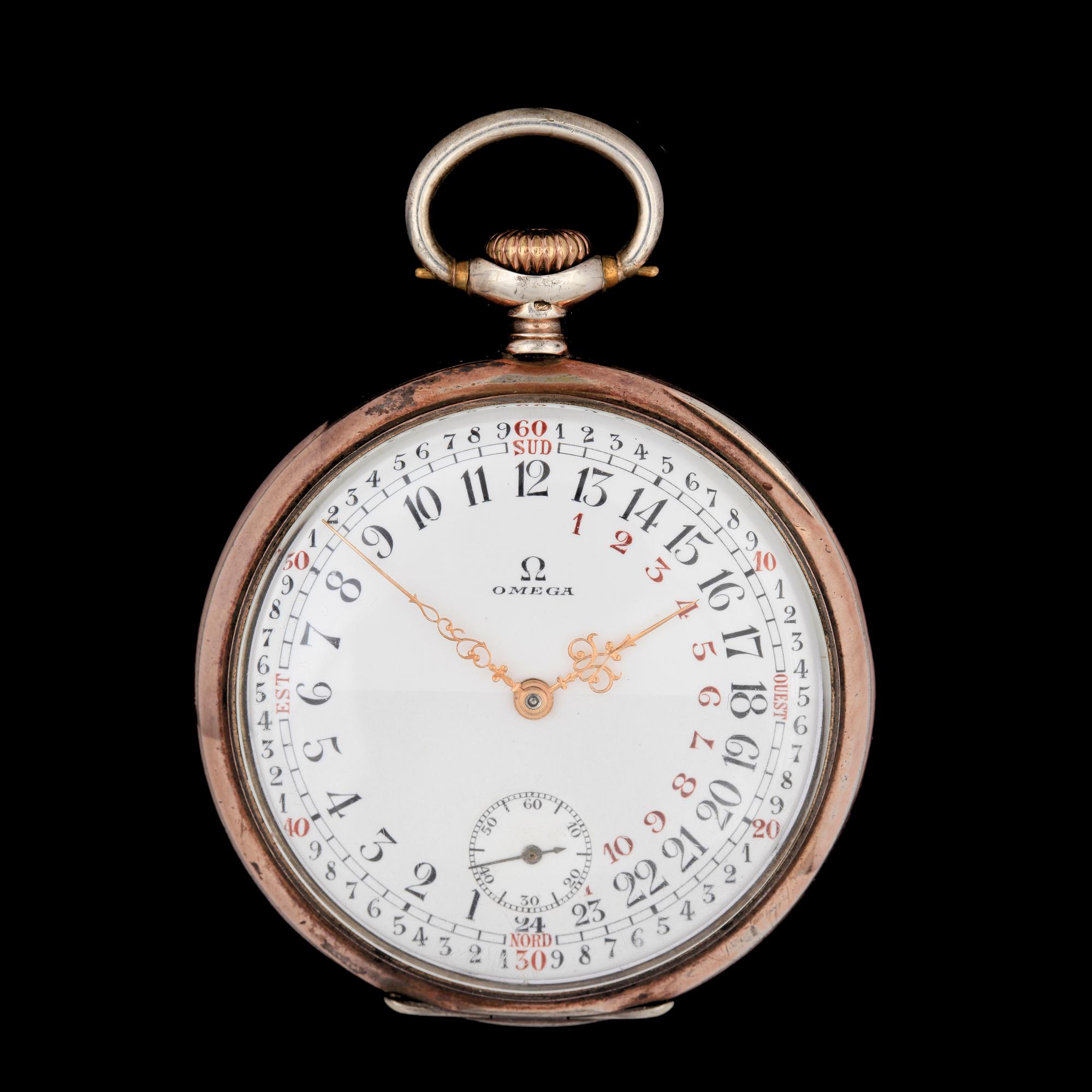 FICKUR, silver, Omega, 1900-tal.