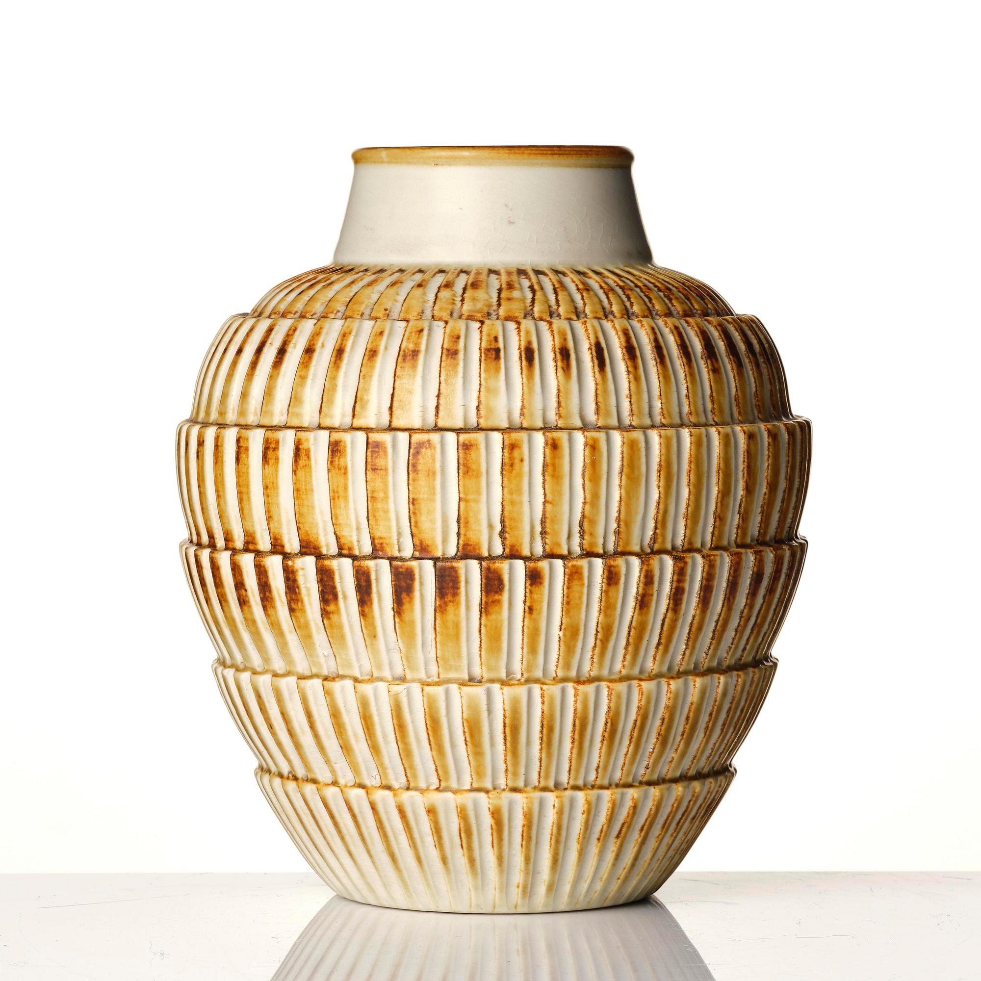 Gertrud Lönegren, a stoneware vase, Rörstrand, 1930s-40s.