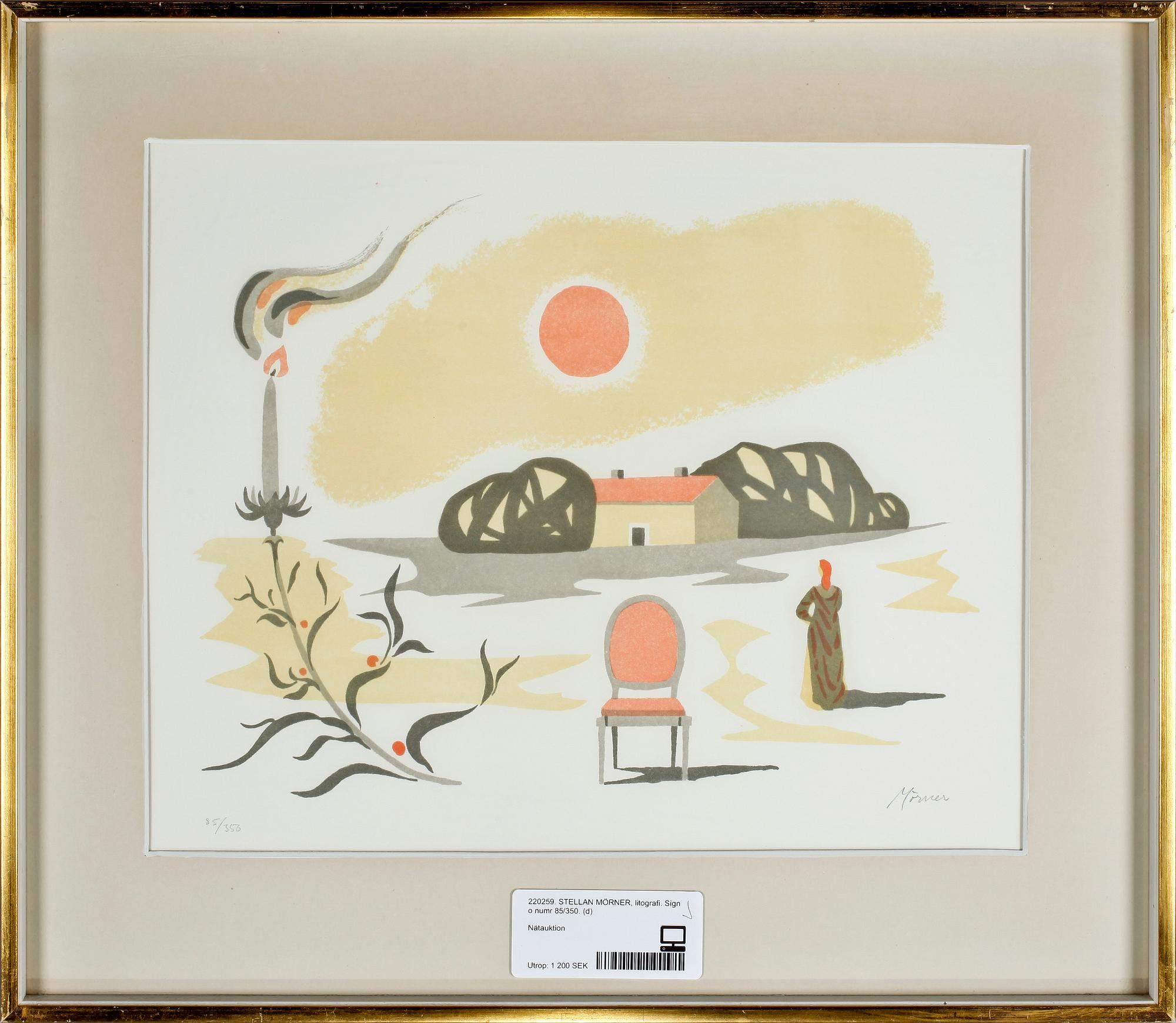 STELLAN MÖRNER, litografi. Sign o numr 85/350.