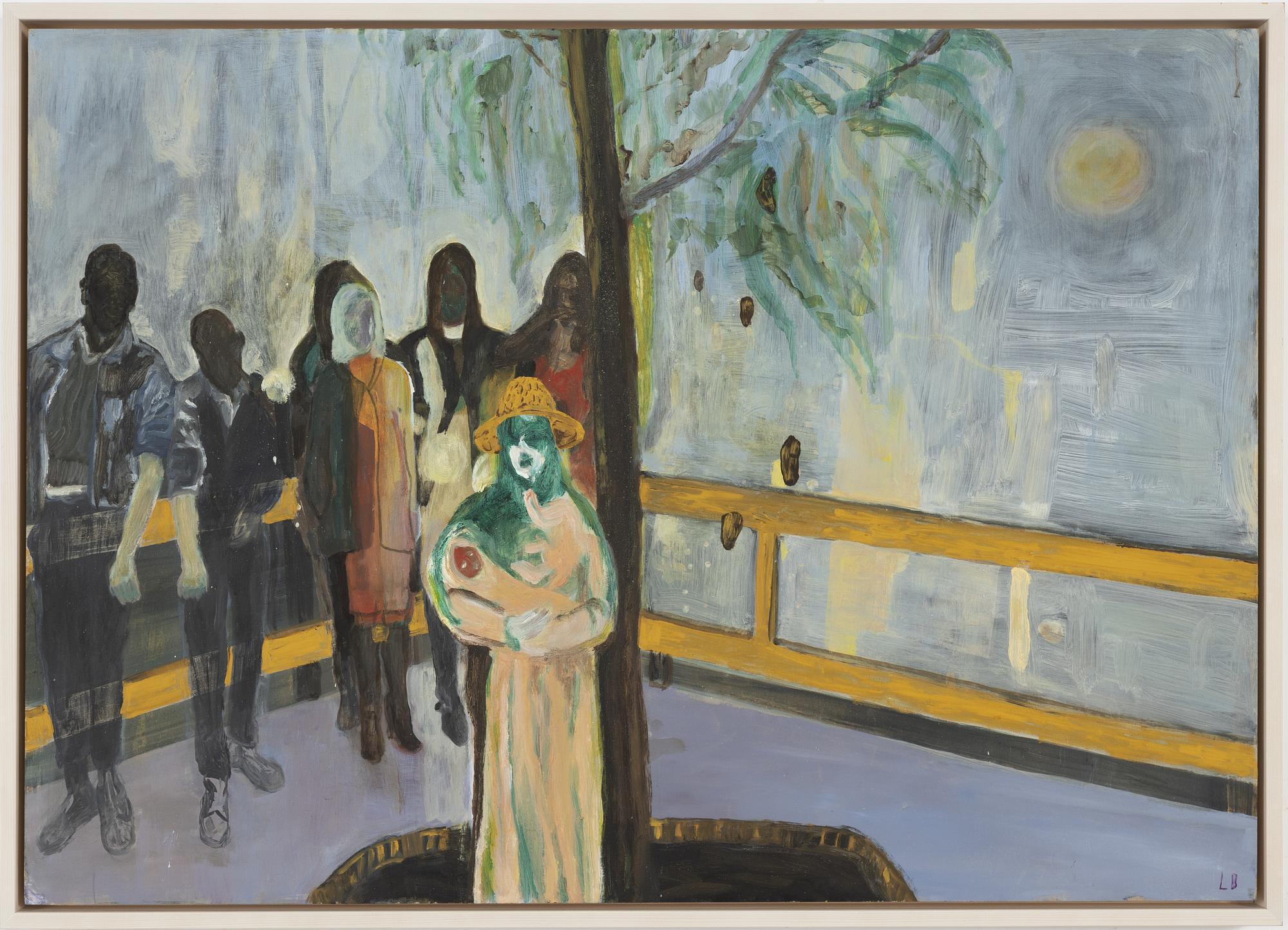 Lina Bjerneld, signerad och daterad -13 a tergo. Olja på pannå.