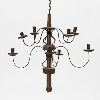 A 19th century chandelier.