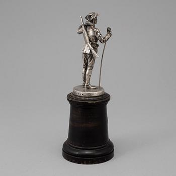 A Swedish silver figurine from CG Hallberg in Stockholm with unclear hallmarks.