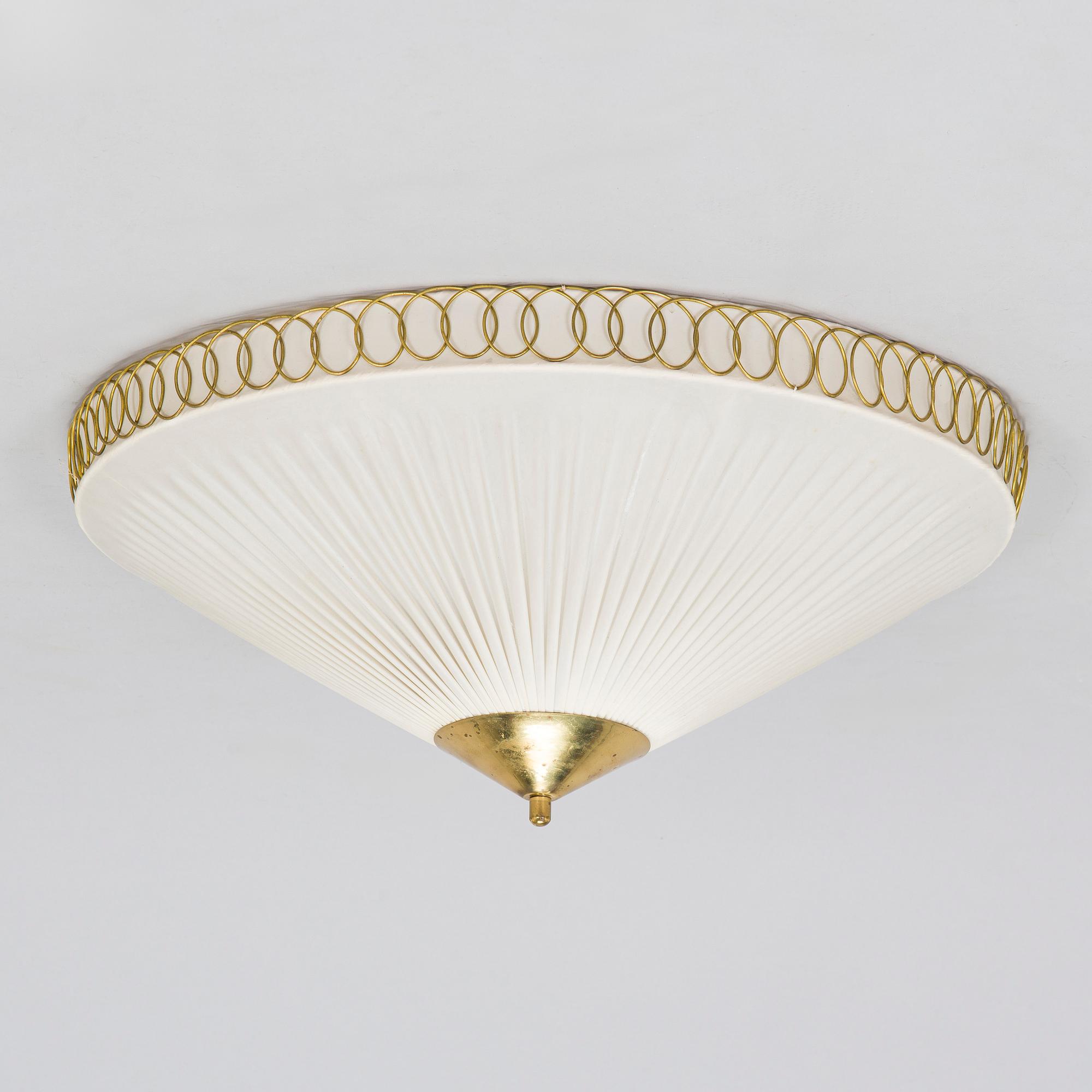A mid-20th century ceiling light by Valinte.