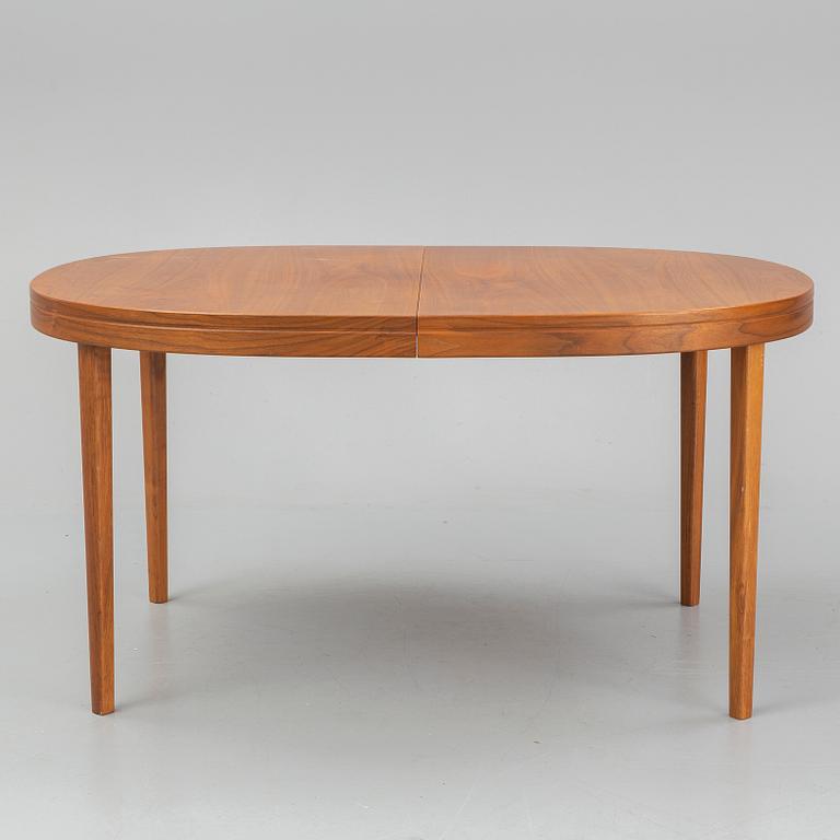 A walnut veneer table from the second half of the 20th century.