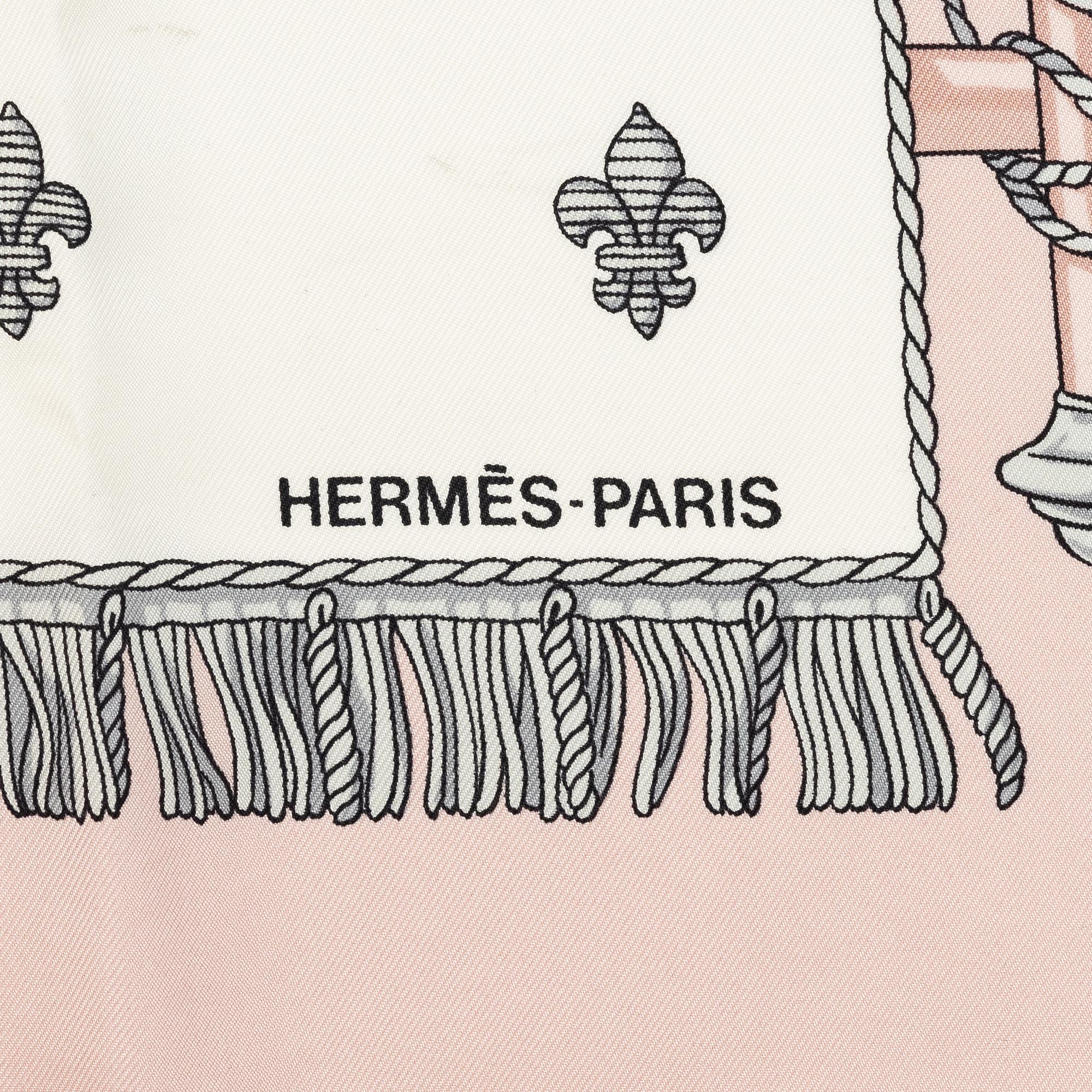 Hermès, scarf, "Vue du Carosse de la Galère La Réale".