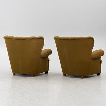 Armchairs, a pair, Swedish Modern, 1940s.