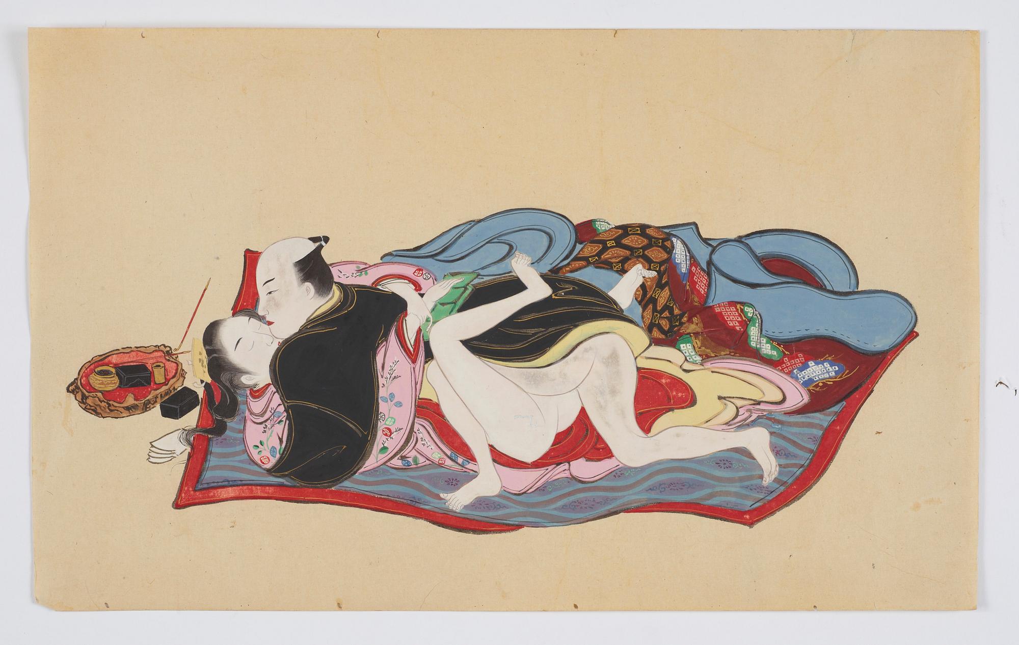 OKÄND KONSTNÄR, gouacher, 12 st. Kina, omkring sekelskiftet 1900.