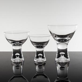 TAPIO WIRKKALA, a 42 piece glass service "Tapio", for Iittala.
