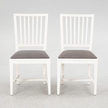 Chairs, 8 pcs, Leksand model, late 20th century.