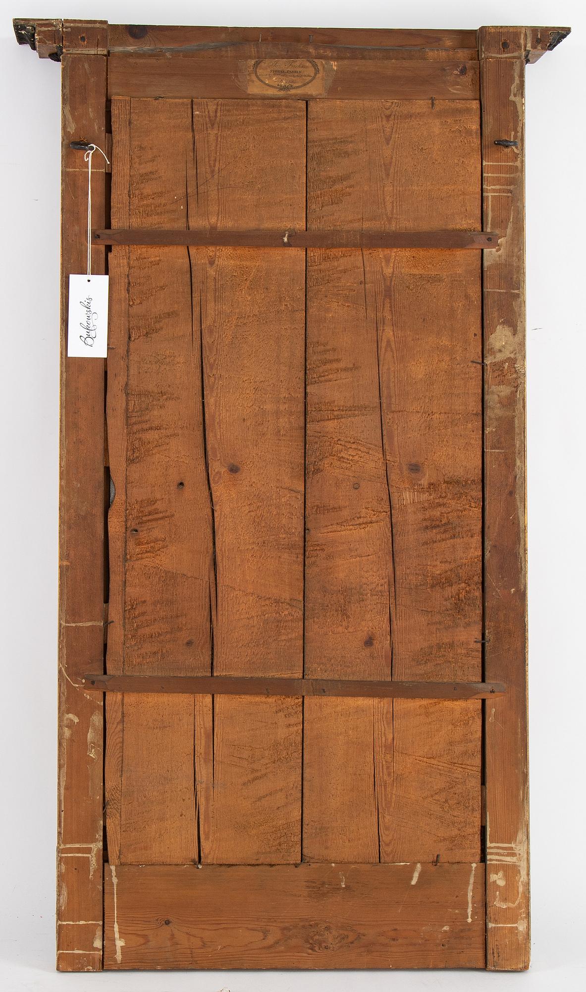 An Empire mirror by Jonas Frisk, (master in Stockholm 1805-1824).