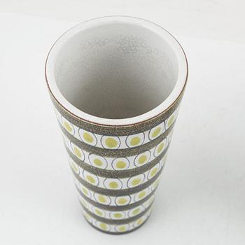 A set of two vases and a pitcher, faience, by Stig Lindberg, Gustavsberg.