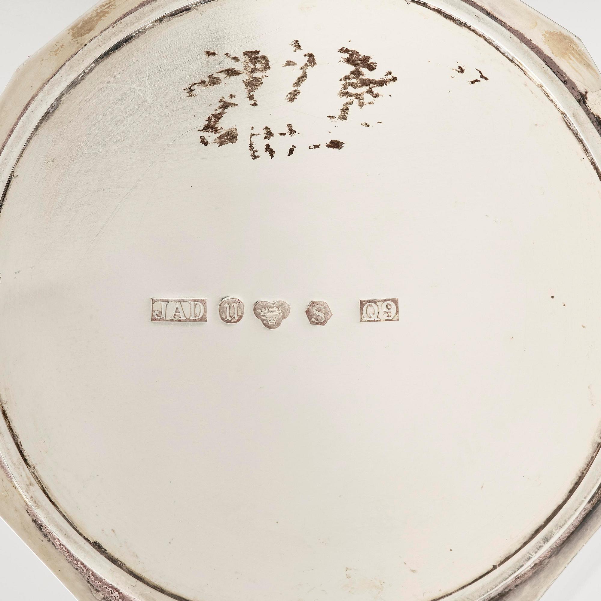 Jan Ante Dahlstedts Silversmedja, a silver decanter with lid, Umeå, Sweden, 1966.