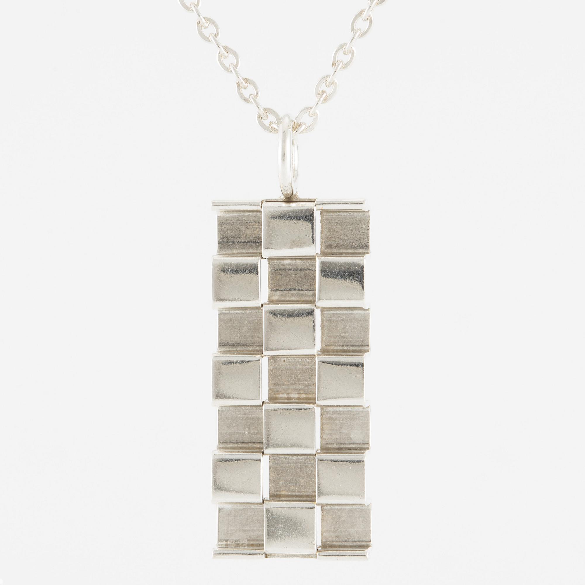Elis Kauppi, hänge, silver, med kedja.