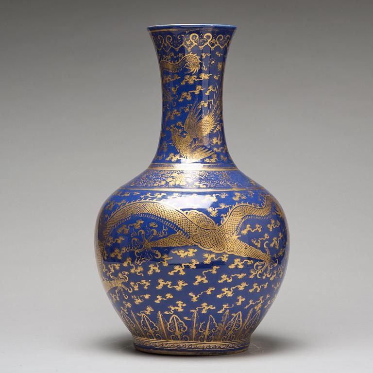 A large Chinese 'dragon and phoenix' vase, 20th Century.