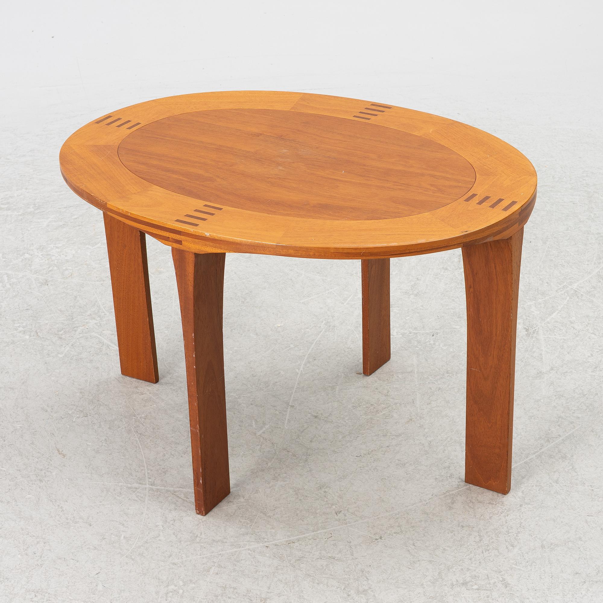 Stig Lönngren, a coffee table, cabinetmaker Lars Larsson, HI-group, Stockholm, 1977.