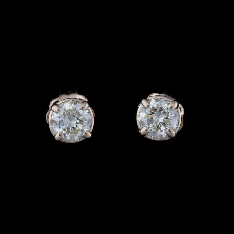 ÖRHÄNGEN, ett par, 14k guld med briljantslipade diamanter tot ca0,55ct. 2000-tal.