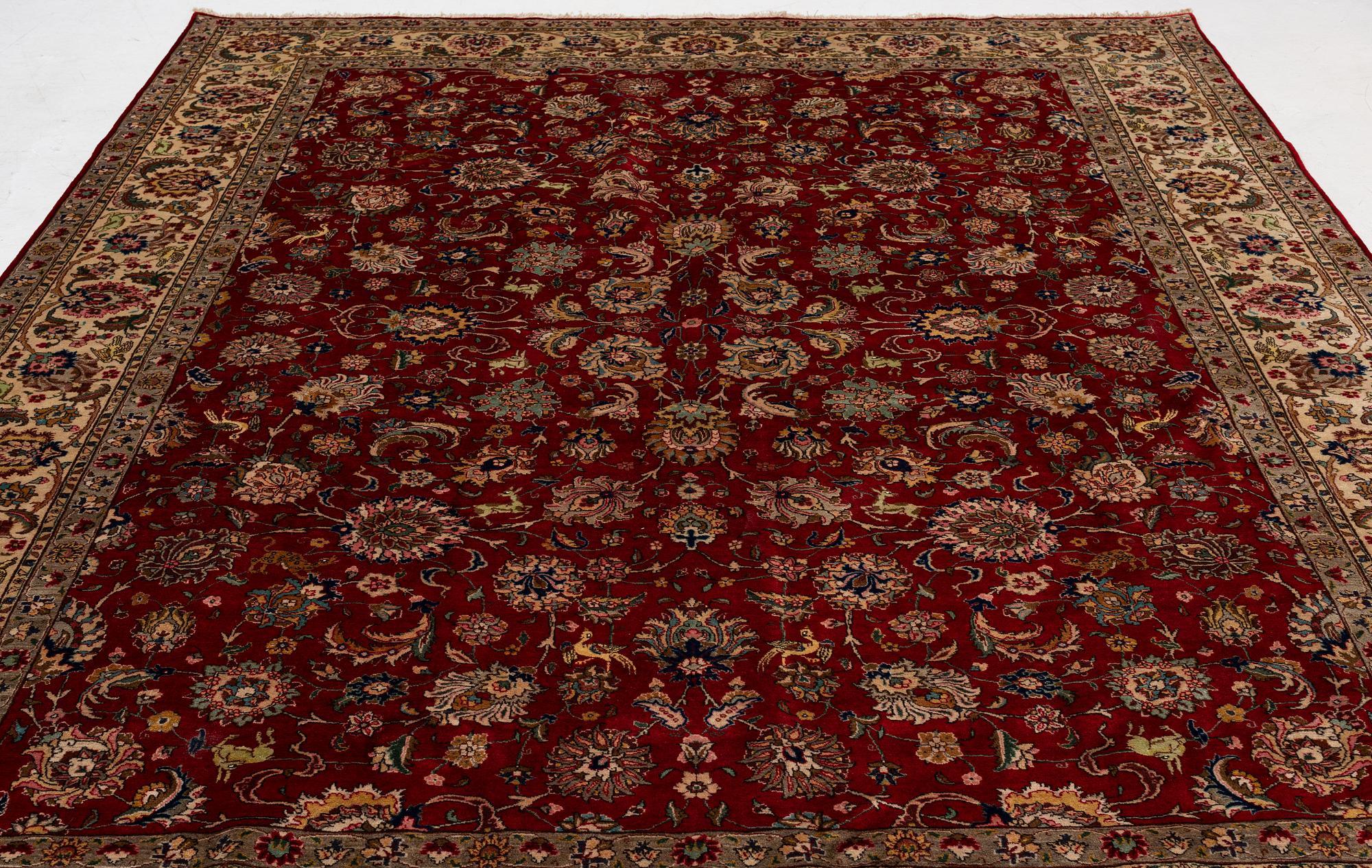 Carpet, Tabriz, approx. 386 x 280 cm.